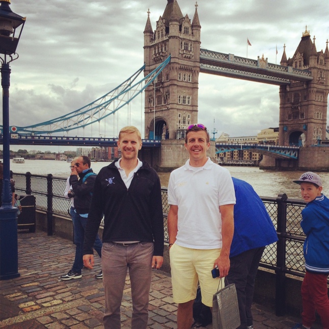 Evan and I near the London Bridge